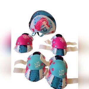 Mermaid helmet with elbow and knee pads size small
